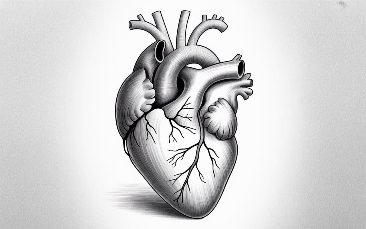Realistic Heart Drawing
