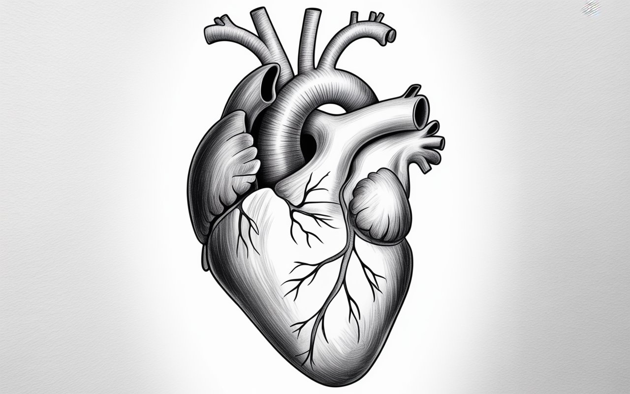 Realistic Heart Drawing